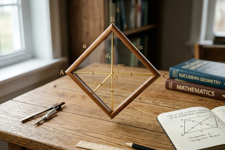 How Do the Diagonal Properties of a Rhombus Work?