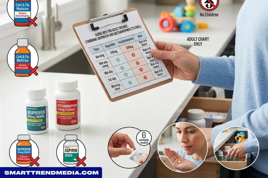 Rules for Using an Ibuprofen and Tylenol Together Dosage Chart for Adults